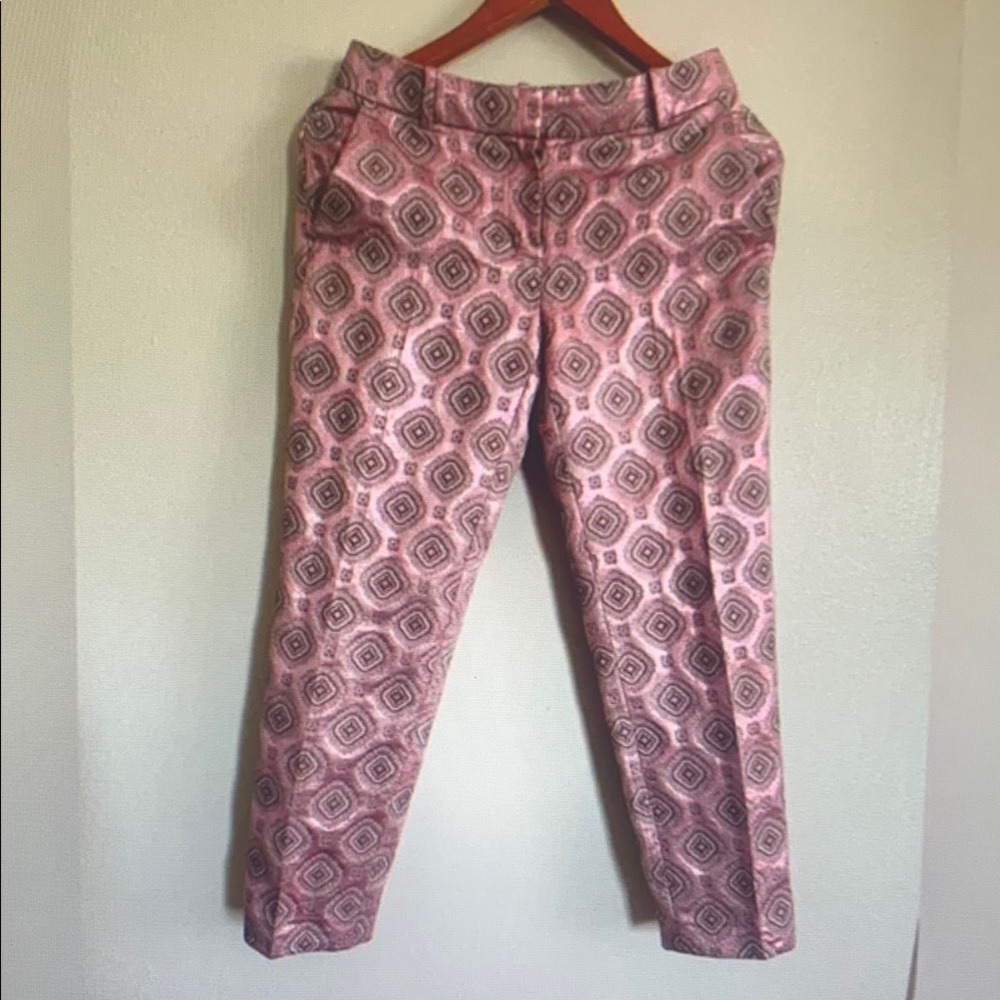 Pink Geometric Patterned Pants